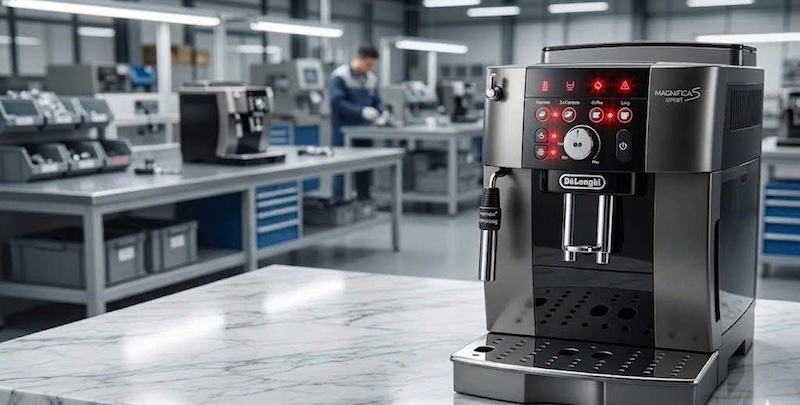 sửa lỗi máy pha DeLonghi nháy đèn cảnh báo 1