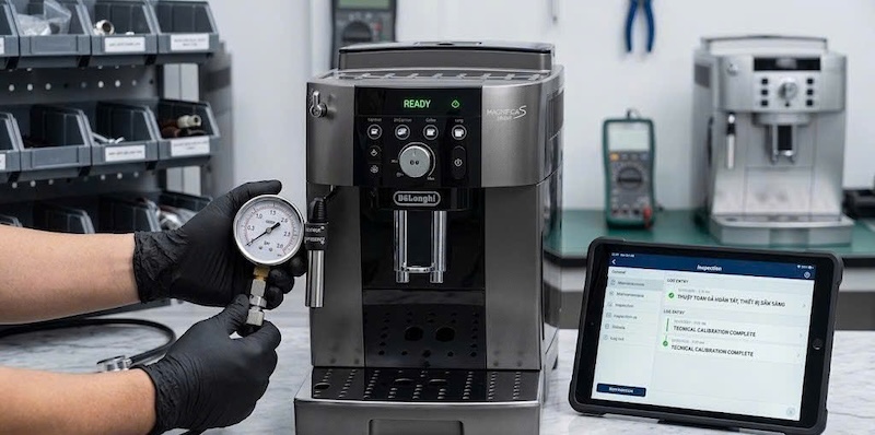 sửa lỗi máy pha DeLonghi nháy đèn cảnh báo 2