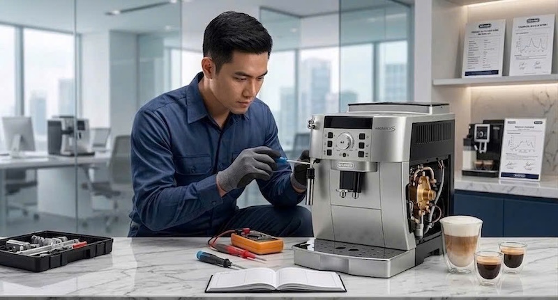 thợ sửa máy pha cà phê DeLonghi chuyên nghiệp tận nơi 2
