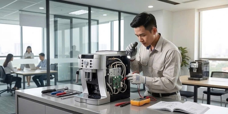 thợ sửa máy pha cà phê DeLonghi chuyên nghiệp tận nơi 3