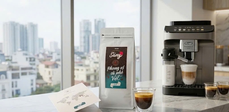 Túi hạt cafe rang mộc quà tặng 1